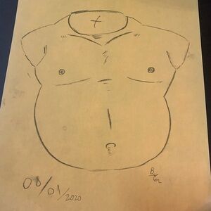 "Offseason Sumo Wrestler" by B. Aer (2020)